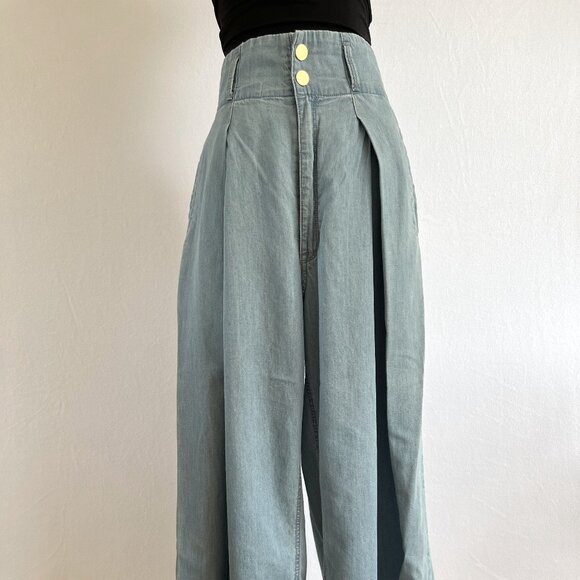 Juicy Couture Black Label Wide-Leg Crop Jeans – Luxe, Dramatic, & Effortless! - Picture 1 of 10